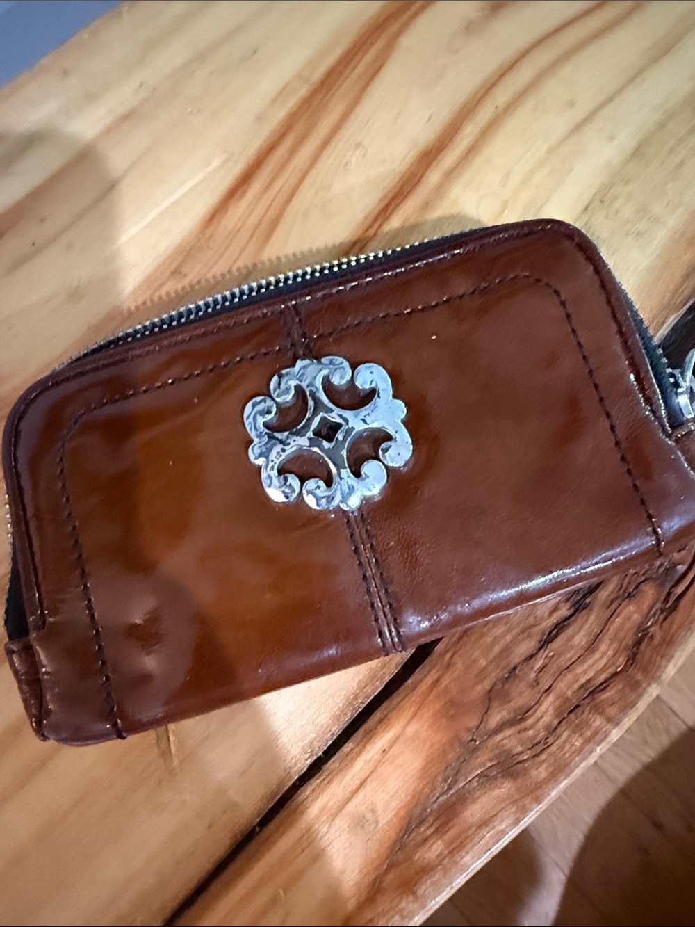 Brighton Brown Patent Leather Wallet